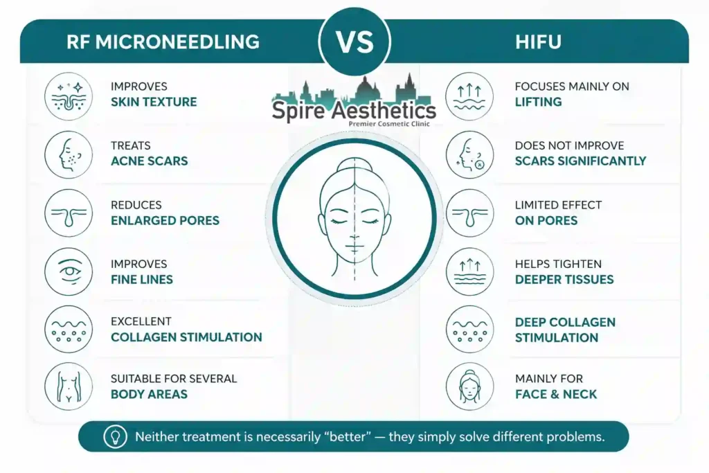 RF Microneedling vs HIFU: Which Treatment Gives Better Results Chapel House?
